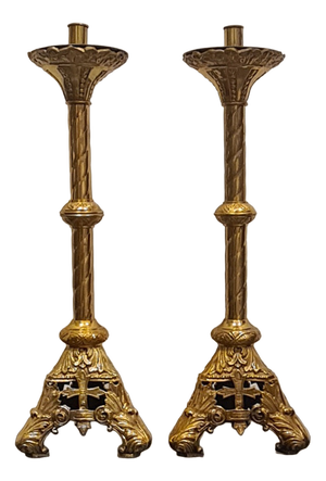 Brass Candlesticks, Set of 2