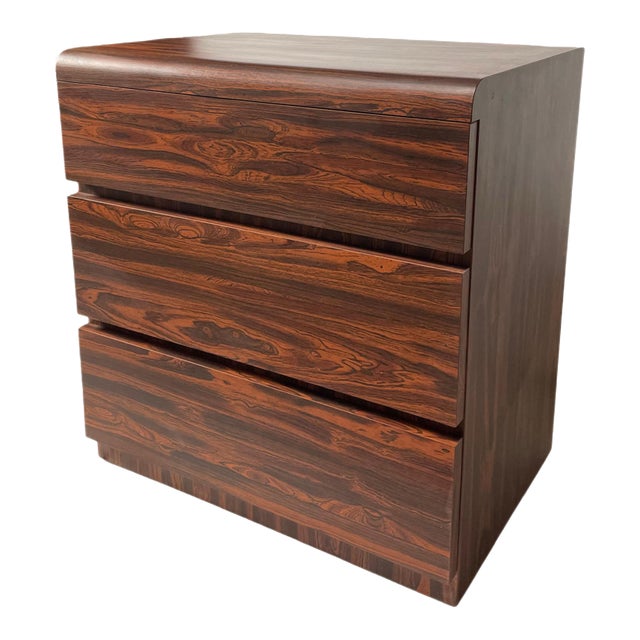 Vintage Faux Rose Wood Laminated Dresser For Sale