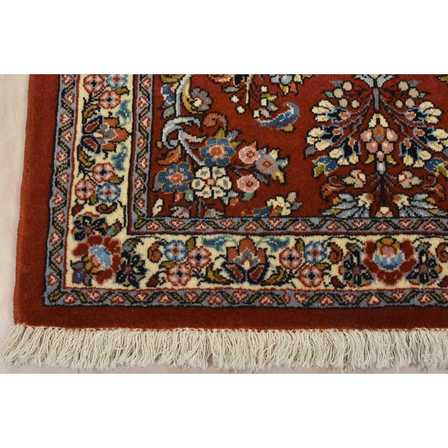 Fine Sarouk Runner 2’8” X 13’1” Rust Wool Traditional Hand-Knotted Oriental Rug For Sale - Image 10 of 13