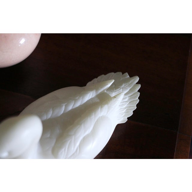Stone 1970s Alabaster Duck Statue With Excellent Detail For Sale - Image 7 of 10