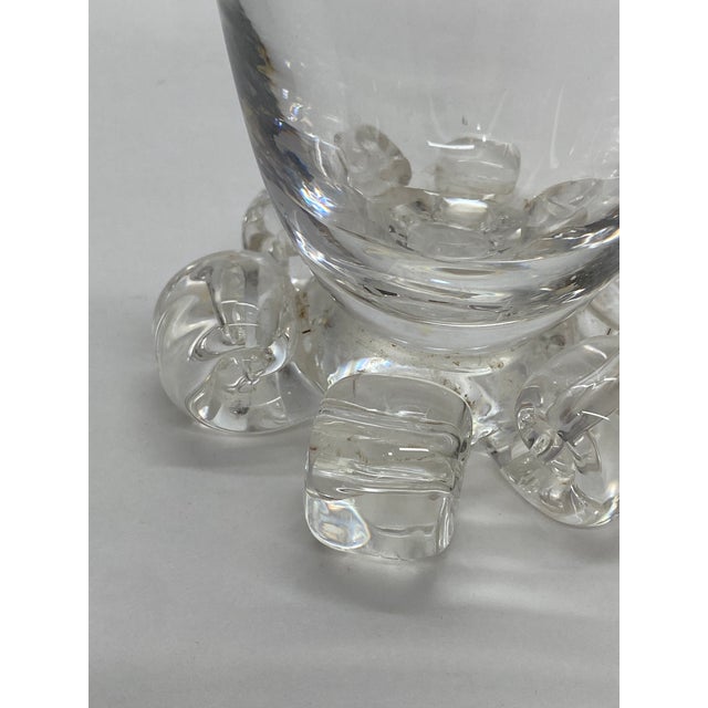 Mid 20th Century Steuben Crystal Six-Toed Vase, Signed For Sale - Image 9 of 11