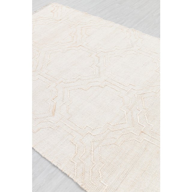 Bohemian White Jute Flatweave Rug Hand Woven, Boho Scandinavian Decor 8x10Ft. For Sale - Image 12 of 12