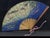 Japanese Pair Vintage Japanese Framed Hand Painted Paper Fans on Bamboo For Sale - Image 3 of 5