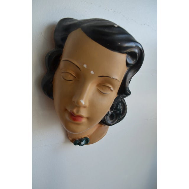 Ceramic Mid Century Women's Face Masks - a Pair For Sale - Image 7 of 13