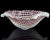 Beautiful vintage Murano hand blown white, red and copper aventurine Italian art glass centerpiece footed bowl. Documented...