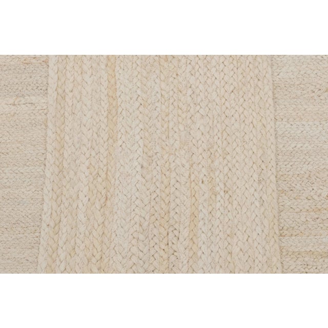 3'x8' Natural White Jute Scallop Hand Made Runner Rug For Sale - Image 6 of 12
