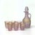 Glass Frosted Mauve Art Glass Shot Glasses and Decanter - Set of 7 For Sale - Image 7 of 7