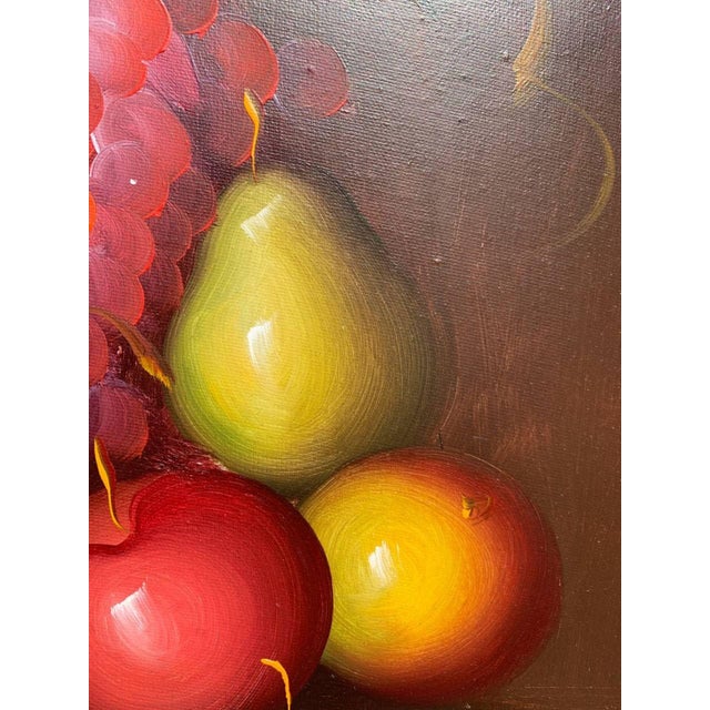 Original Still Life Oil Painting on Canvas, Fruits, Framed For Sale - Image 9 of 10