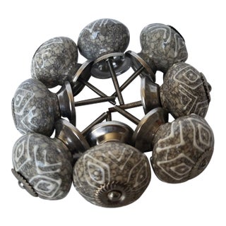 1980s Art Pottery Ceramic Drawer Pulls For Sale