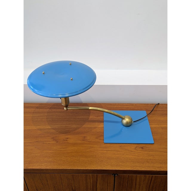 M.G. Wheeler M . G Wheeler Sight Light Desk Lamp in Blue For Sale - Image 4 of 4