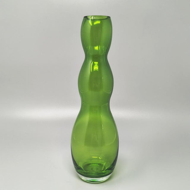 Mid-Century Modern Mid-Century Modern Murano Green Glass Vase by Vincenzo Nason, 1970s For Sale - Image 3 of 10