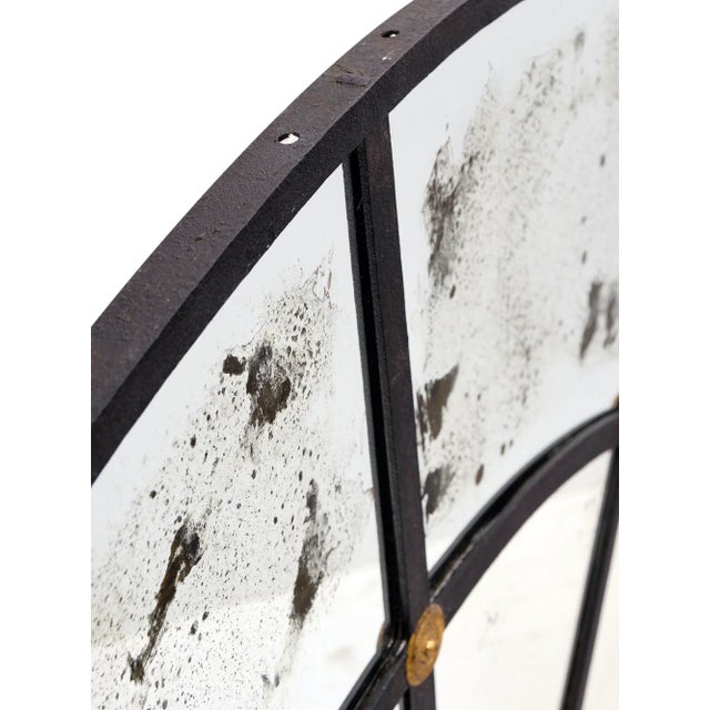 Black Antique Iron Transom Mirror For Sale - Image 8 of 10