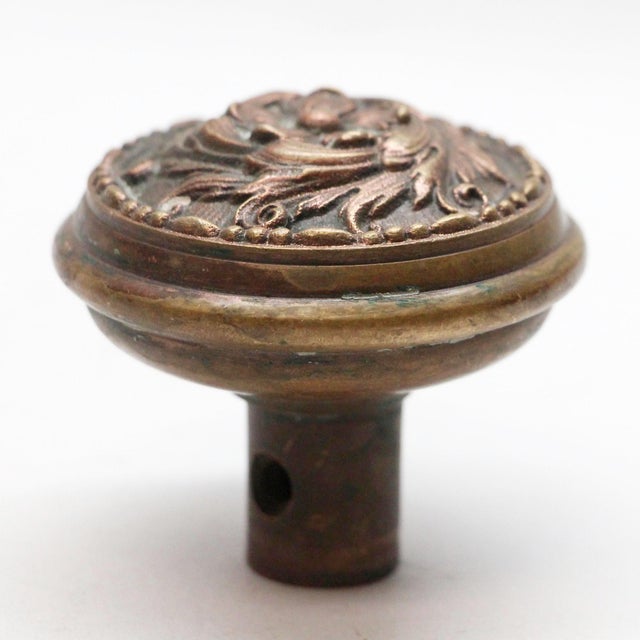 Traditional Antique 1900s Barrows Romanesque Bronze Door Knob For Sale - Image 3 of 4