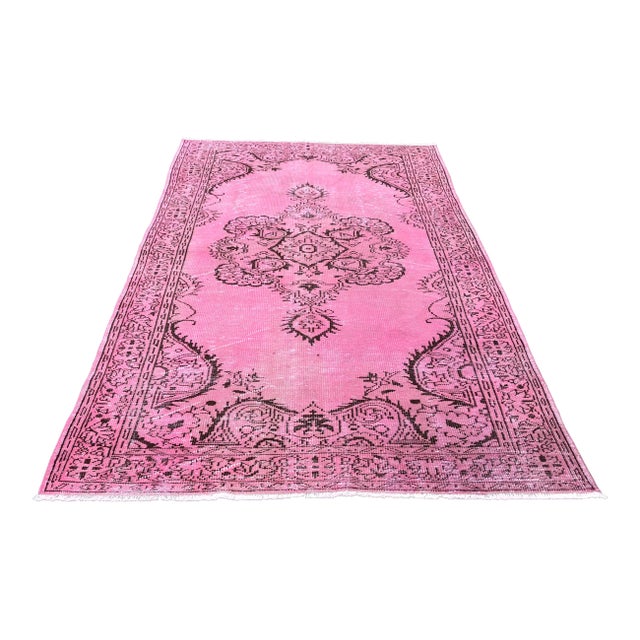 1960s Vintage Turkish Rug - 5′6″ × 8′8″ For Sale