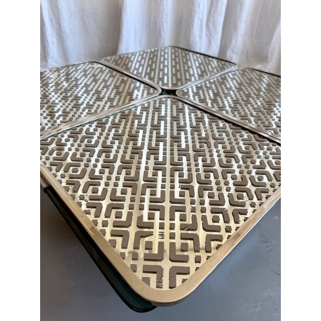 Spectacular chrome and mirrored glass placemats by Tommaso Barbi from 1970s Italy. Extremely rare and one of kind pieces,...