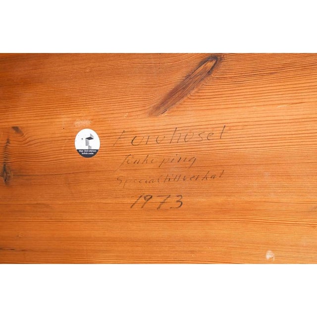 Large Swedish Dining Table in Pine by Roland Wilhelmsson, 1970s For Sale - Image 9 of 11