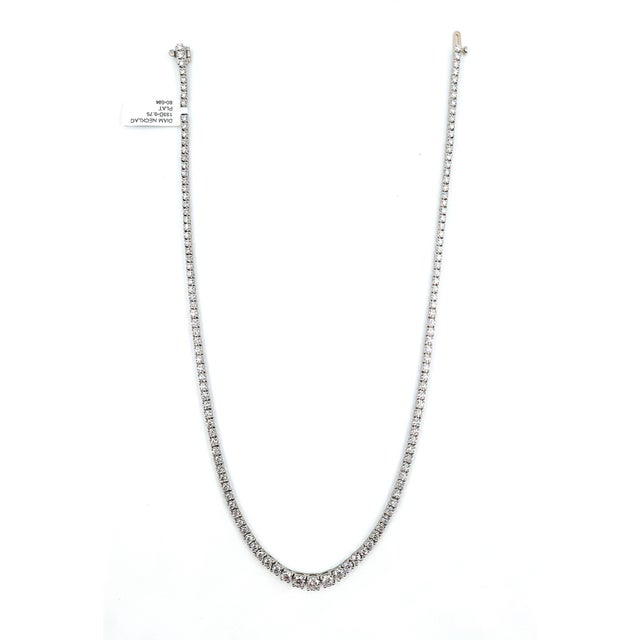 9.75 Ct Riviera Graduated Diamond Necklace For Sale - Image 9 of 9