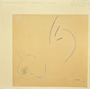 Flor David, Étoile de Moment, 1952, Original Black China Ink and Pencil Drawing