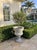 Large Neoclassical Scalloped Green Marble Garden Urn Planter For Sale - Image 9 of 12
