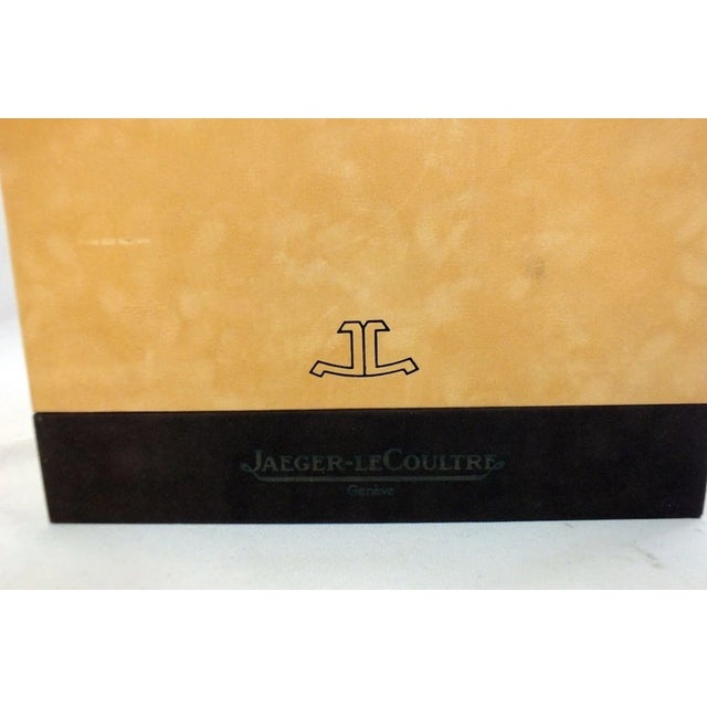 VTG Jeager Lecoultre Atmos 150th Anniversary Clock Gilt Brass Box & Glass Dome For Sale - Image 17 of 18