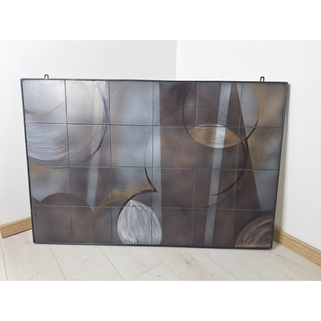 Ceramic Informal Painted Ceramic Tile Panel by Claudio Monotti for Studio Deruta, 1960s For Sale - Image 7 of 11