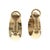 Contemporary Late 20th-Century 14k Yellow Gold Polished Diamond Domed Hoop Earrings, Pair For Sale - Image 3 of 4