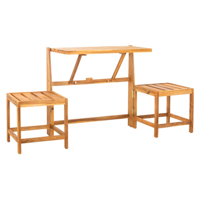 Tan Belamy Outdoor Transformer Bench in Natural For Sale - Image 8 of 10