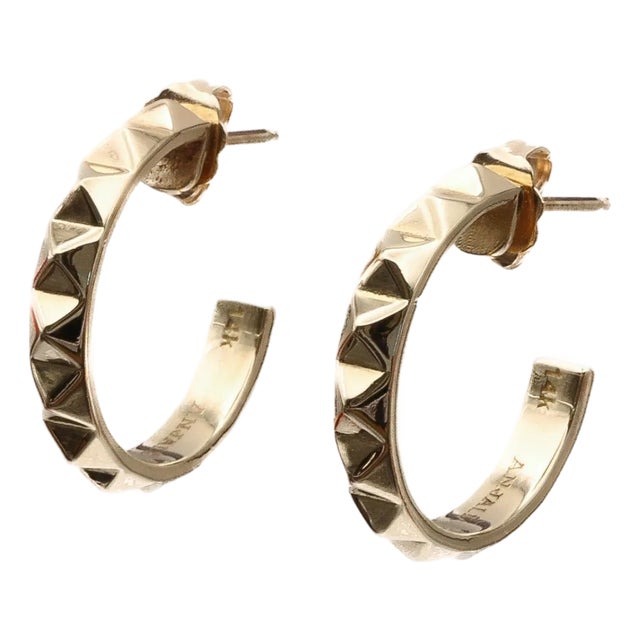 Studded Hoops by Anjalé, A Pair For Sale