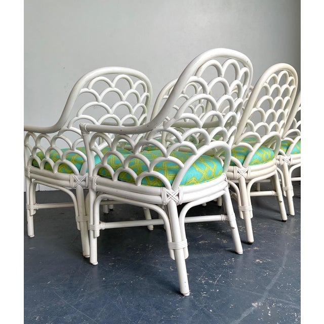Late 20th Century Chairs in Lilly Pulitzer for Lee Jofa “Well Connected” Set of 6 For Sale - Image 5 of 10