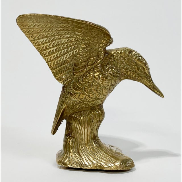 Vintage Brass Hummingbird Figure For Sale - Image 4 of 5