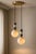 Not Yet Made - Made To Order Handcrafted Brass 2-Light Pendant With Natural Alabaster Globe Shades, Dining & Kitchen Island Light For Sale - Image 5 of 7