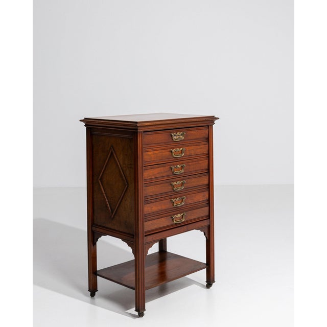 19th Century France Edwardian Brown Wood Storage Cabinets & Cupboards For Sale - Image 10 of 10
