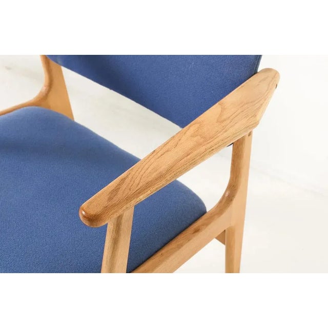 Blue Set 8 Danish Mid Century Modern Dining Chairs / Armchairs For Sale - Image 8 of 10