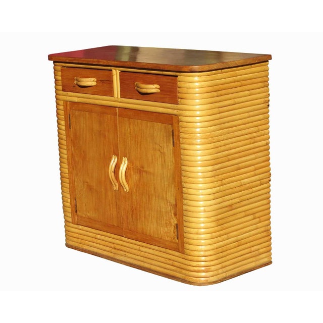 Stacked Rattan & Mahogany Storage Chairish