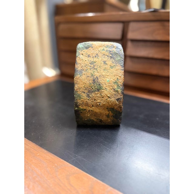 iron brutalist and minimal abstract bird sculpture. Made in Japan in the 1950’s. The finish is a multi step process with...