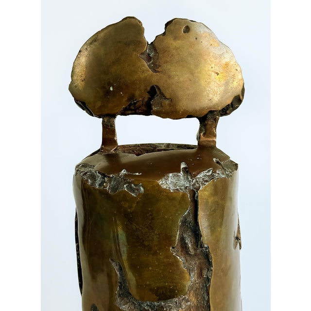 Arnaldo Pomodoro Thomas McClure Brutalist Mid-Century Abstract Bronze Sculpture For Sale - Image 4 of 9