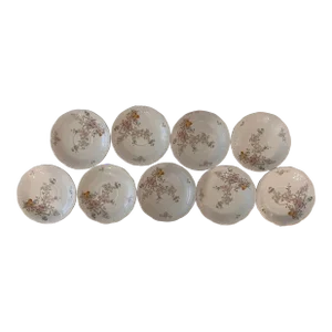 1930s Tk Thun Tea/Coffee Saucers in the Maria Louisa Pattern - Set of 9