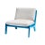 Portofino Outdoor Lounge Chair by the Drawing Room Atl - Handcrafted Mahogany in Premium Yacht Finish: Sea Blue - Modern Blue Outdoor Furniture For Sale - Image 4 of 4