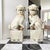 Cream Huge Vintage Pair of Celadon Cream Glazed Large 30" Foo Dog Statues For Sale - Image 8 of 8