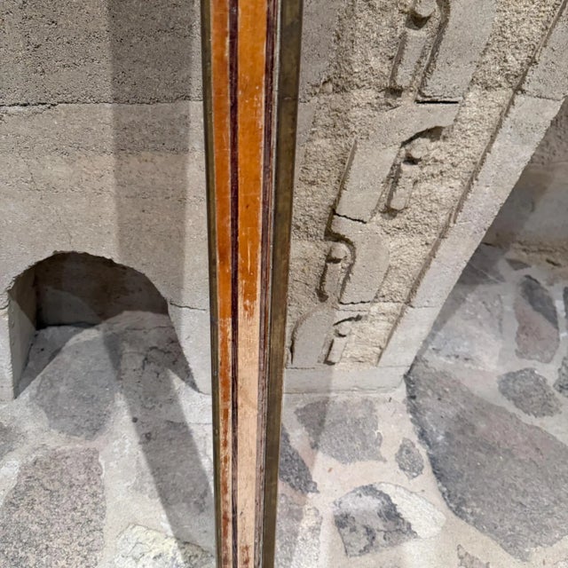 For your consideration Vintage Antique Ruler Straight Edge 6' Long Wallpaper Toll No 5. Constructed with brass and wood...