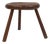 Hand-Carved Wood Tripod Stool, France, 1900s For Sale
