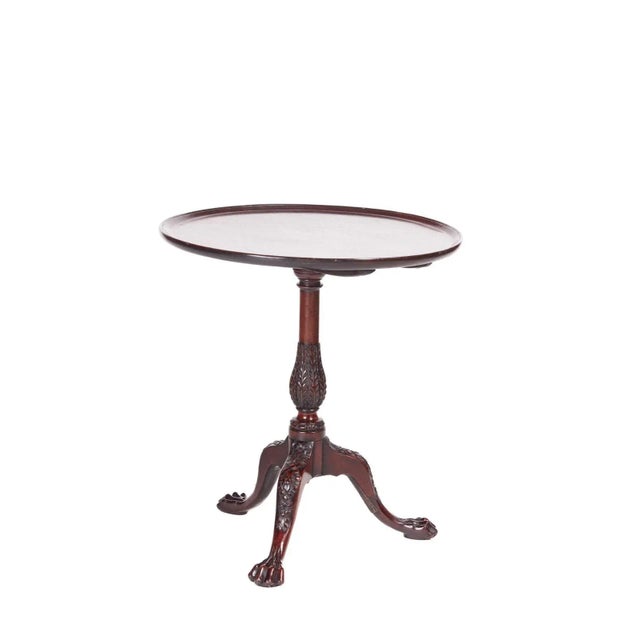 18th Century Carved Mahogany Dish Top Tripod Table For Sale - Image 10 of 10