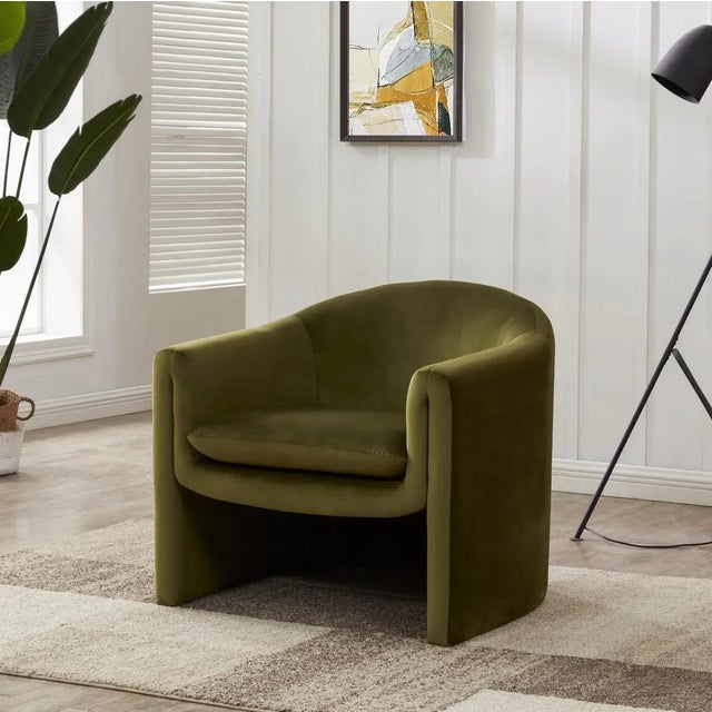 Make a bold style statement with this captivating Laylette Accent Chair. Laylette’s low-slung back and stark lines are...