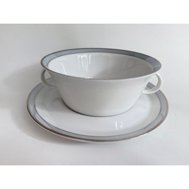 Ceramic Soup Cup and Saucer Set by Hans-Theodor Baumann for Rosenthal, Germany, 1973, Set of 12 For Sale - Image 7 of 7