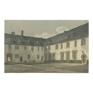 After Samuel Sparrow, Corpus Christi College Cambridge, 1800s, Hand-Colored Engraving For Sale
