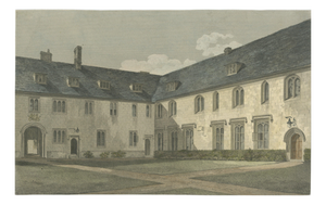 After Samuel Sparrow, Corpus Christi College Cambridge, 1800s, Hand-Colored Engraving