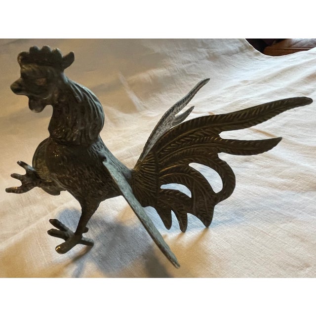Gray Silver Metal Rooster, 1920s-1940s For Sale - Image 8 of 12