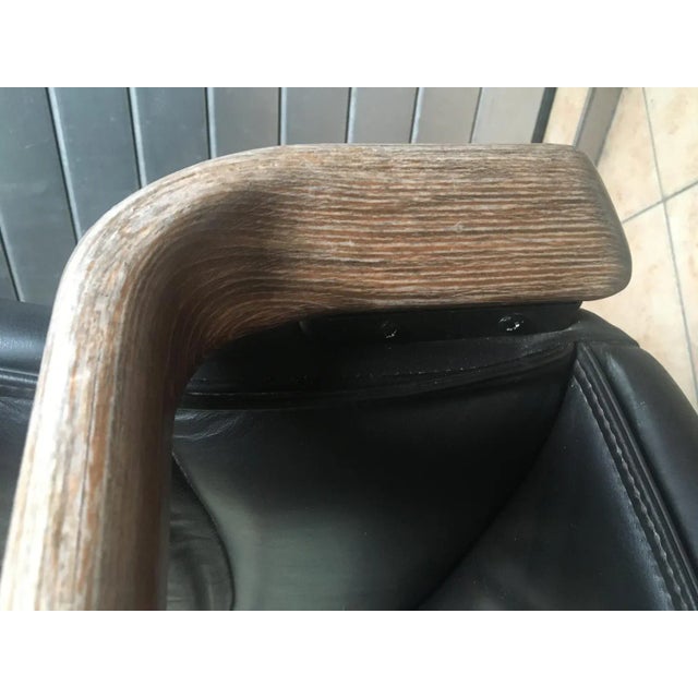 Vintage Black Leather Armchair, 1970s For Sale - Image 15 of 18