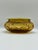 Mid-Century Modern Vintage Amber Glass Vanity Jar With Green Bakelite Style Lid For Sale - Image 3 of 5