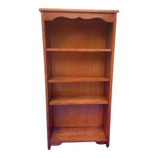 1950s Vintage Rock Maple Wood Bookcase by c.h. Hartshorn For Sale